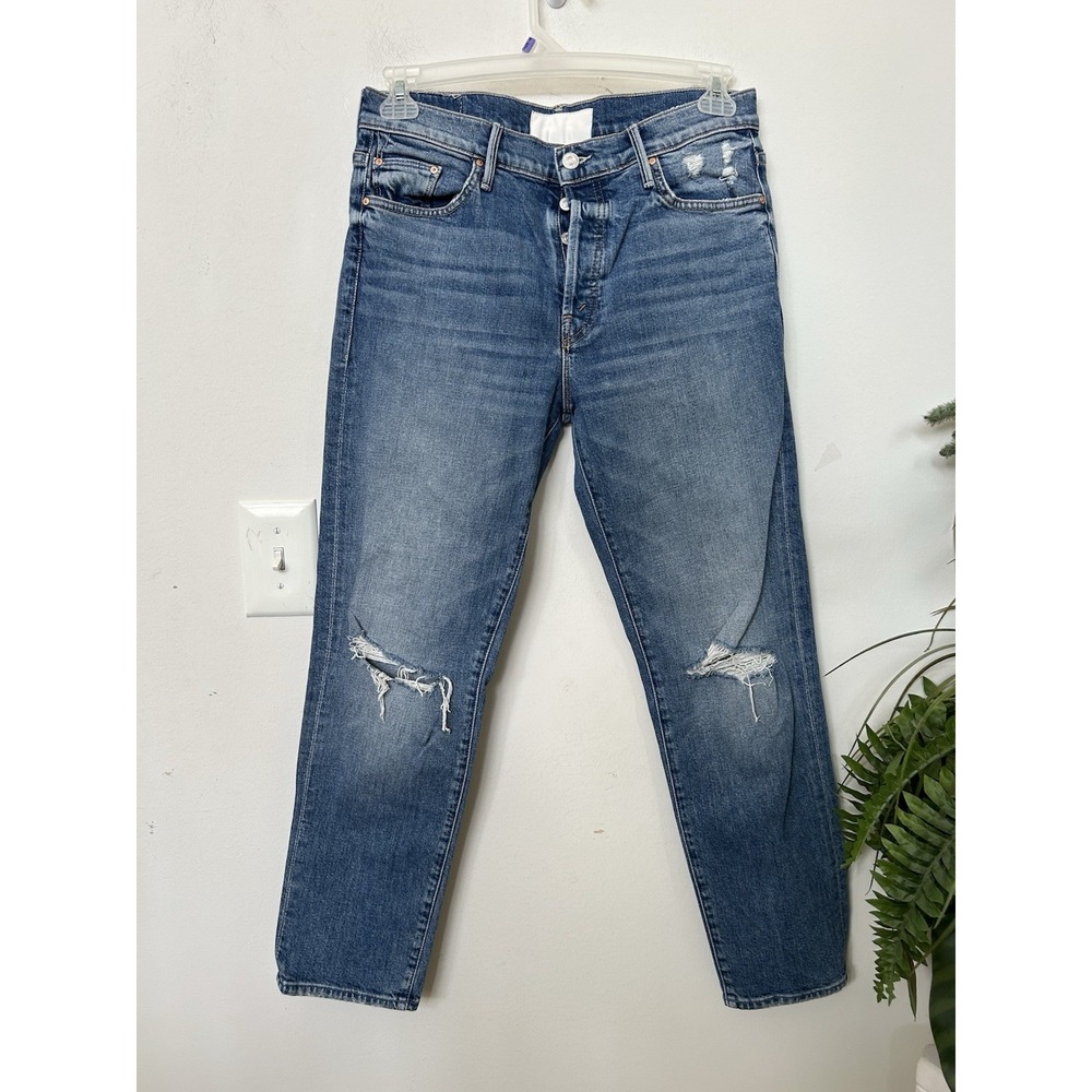MOTHER Superior The Trickster Ankle Jeans 29 Distressed Straight 90s Grunge Y2K - Picture 4 of 9
